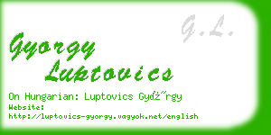 gyorgy luptovics business card